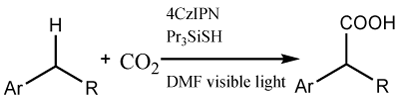 光催化苄基C-H键的羧基化反应